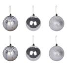 Bola Tb Jingle 6cm C/6pcs Prata ATEF