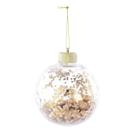 Bola transp c/bolas ouro 10cm jg c/4 pc