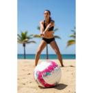 Bola Vôlei Diversão Branco/Rosa - Durabilidade e Jogo Perfei