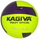 Bola volei kagiva 8.0 pro oficial - cor: amarelo fluor/violeta