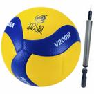 Bola Vôlei Mikasa V200w Aprovada FIVB E CBV Com NF+ Inflador