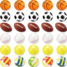Bolas Antiestresse de Espuma Skylety Mini Sports - Pacote com 30 Unidades