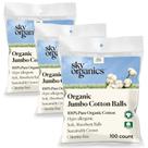 Bolas de algodão Sky Organics Organics Organic Jumbo 300 ct para pele sensível