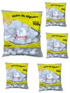 Bolas de Algodão Sussex 100g, Branco - Kit com 5 Pacotes