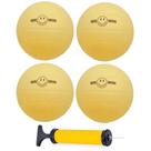 Bolas de borracha macia amarela Aolowewin de 4 x 9 cm com bomba