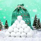 Bolas de brinquedo para neve Agorizeo Indoor Soft Plush Fake Snow, pacotes com 20