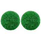 Bolas de buxo artificiais VidaXL, polietileno verde, 45 cm, pacote com 2 Bolas de buxo artificiais VidaXL, polietileno verde, 45 cm, pacote com 2