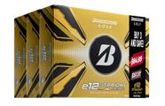 Bolas de golfe Bridgestone Golf e12 Straight Trifecta Pack Bolas de golfe Bridgestone Golf e12 Straight Trifecta Pack