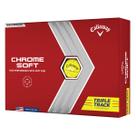 Bolas de golfe Callaway Chrome Soft 2022 Triple Track Yellow