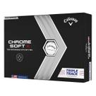 Bolas de golfe Callaway Chrome Soft X 2022 Triple Track White