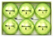 Bolas de golfe Chromax Metallic M5 coloridas em verde neon (pacote com 6)