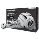 Bolas de Golfe TaylorMade Speed Soft Ink NFL Raiders Dúzia Bolas de Golfe TaylorMade Speed Soft Ink NFL Raiders Dúzia