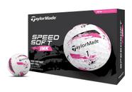 Bolas de golfe TaylorMade SPEEDSOFT Ink Pink 1 dúzia