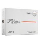 Bolas de golfe Titleist Velocity AIM design laranja e preto Bolas de golfe Titleist Velocity AIM design laranja e preto