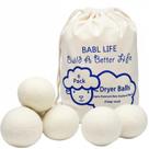 Bolas de lã para secadora BABL LIFE, pacote com 6, lã da Nova Zelândia