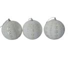 Bolas de natal brancas mini flores
