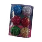 Bolas De Natal De Espuma Plush Brilhante De 6cm Para Decoração De Árvore De Natal, Festa Em Casa E