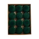 Bolas De Natal De Veludo Flocado 12 Peças Luxuosas Para Decoração De Árvore