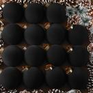 Bolas de Natal de veludo preto Liliful, 15 peças, 8 cm