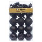 Bolas de Natal KI Store Black 34 unidades de 4 cm para árvore de Natal
