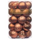 Bolas de Natal KI Store Burgundy 34 peças de enfeites de árvore de 6 cm Bolas de Natal KI Store Burgundy 34 peças de enfeites de árvore de 6 cm