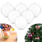 Bolas de Natal Kranich de plástico transparente de 1,96 pol/50 mm x20