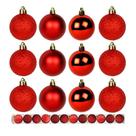 Bolas De Natal Mista 3cm 15 Unidades Vermelha Dourada Prata