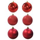 Bolas de natal vermelha kit com 3 modelos diferentes Bolas de natal vermelha kit com 3 modelos diferentes