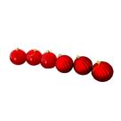BOLAS DE NATAL VERMELHAS LISAS -GOMO - 8cm
