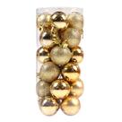 Bolas de Natal Vermelho e Dourado Enfeites Natalinos Arvore Natal Kit 60/45/30/15