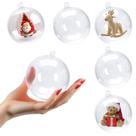 Bolas de ornamento AMS em acrílico transparente preenchíveis de 80 mm (pacote com 30)