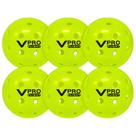 Bolas de pickleball Vulcan VPRO Flight Outdoor Hi-Vis, pacote com 6