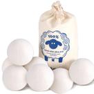 Bolas de Secadora de Lã Gnvop 6 Unidades 6 cm Amaciante Natural