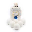 Bolas de secagem de lã Friendsheep, pacote com 6, XL Organic Premium White
