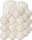 Bolas de secagem de lã Roowest 36 unidades de roupa reutilizável com sacos Bolas de secagem de lã Roowest 36 unidades de roupa reutilizável com sacos
