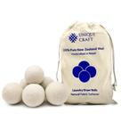 Bolas de secagem de lã Unique Craft, pacote com 6, XL, vermelhas orgânicas