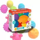 Bolas Texturizada Infantil Mordedor Bebe Educativo Vinil 8pç - Alpha Baby