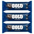 Bold Barra de Proteína Cookies Black contendo 3 unidades de 60g cada