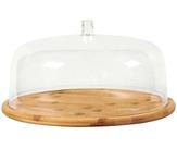 Boleira Bambu D 27,5 Cúpula Utensílio Bolo Sobremesa