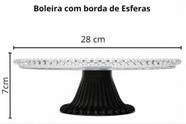 BOLEIRA BANDEJA 28 cm DOCES REDONDA PRETA