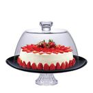 Boleira Black c/Pe e Tampa Ruvolo 32cm p/Bolos e Sobremesas