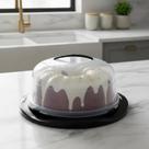 Boleira com Tampa de Trava e Alça Barcelona Porta Bolo de Mesa Plástico Cozinha Nitronplast Boleira com Tampa de Trava e Alça Barcelona Porta Bolo de Mesa Plástico Cozinha Nitronplast