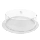 Boleira Com Tampa Redonda Bandeja Prato Porta Bolo Doces Confeitaria Decoração Resistente