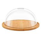 Boleira com Tampa Transparente e Base de Bambu 23,5cm Boleira com Tampa Transparente e Base de Bambu 23,5cm