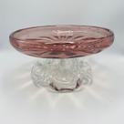 Boleira de Cristal Murano Vintage Rose 28x28x16cm Boleira de Cristal Murano Vintage Rose 28x28x16cm