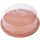 Boleira de Madeira com Tampa Acrílica 31cm Essence Suporte para Bolos Redondos Boleira de Madeira com Tampa Acrílica 31cm Essence Suporte para Bolos Redondos