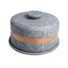 Boleira de Pedra Sabão Cobre Tampa Pedra Bolo Torta 22x13cm
