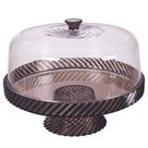 Boleira de Plástico Com Pé Cristal Twist Plasutil ref.15511