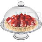 Boleira de Vidro com Pé e Tampa Lírio Vitazza Prato 32cm para Bolo, Doce, Sobremesa, Decoração, Organização, Mesa Posta Elegante e Sustentável