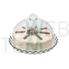 Boleira de Vidro com Tampa Pétalas de Jasmin 32cm Vitazza Prato para Bolo, Doce, Sobremesa, Decoração, Organização e Mesa Posta Elegante e Sustentável